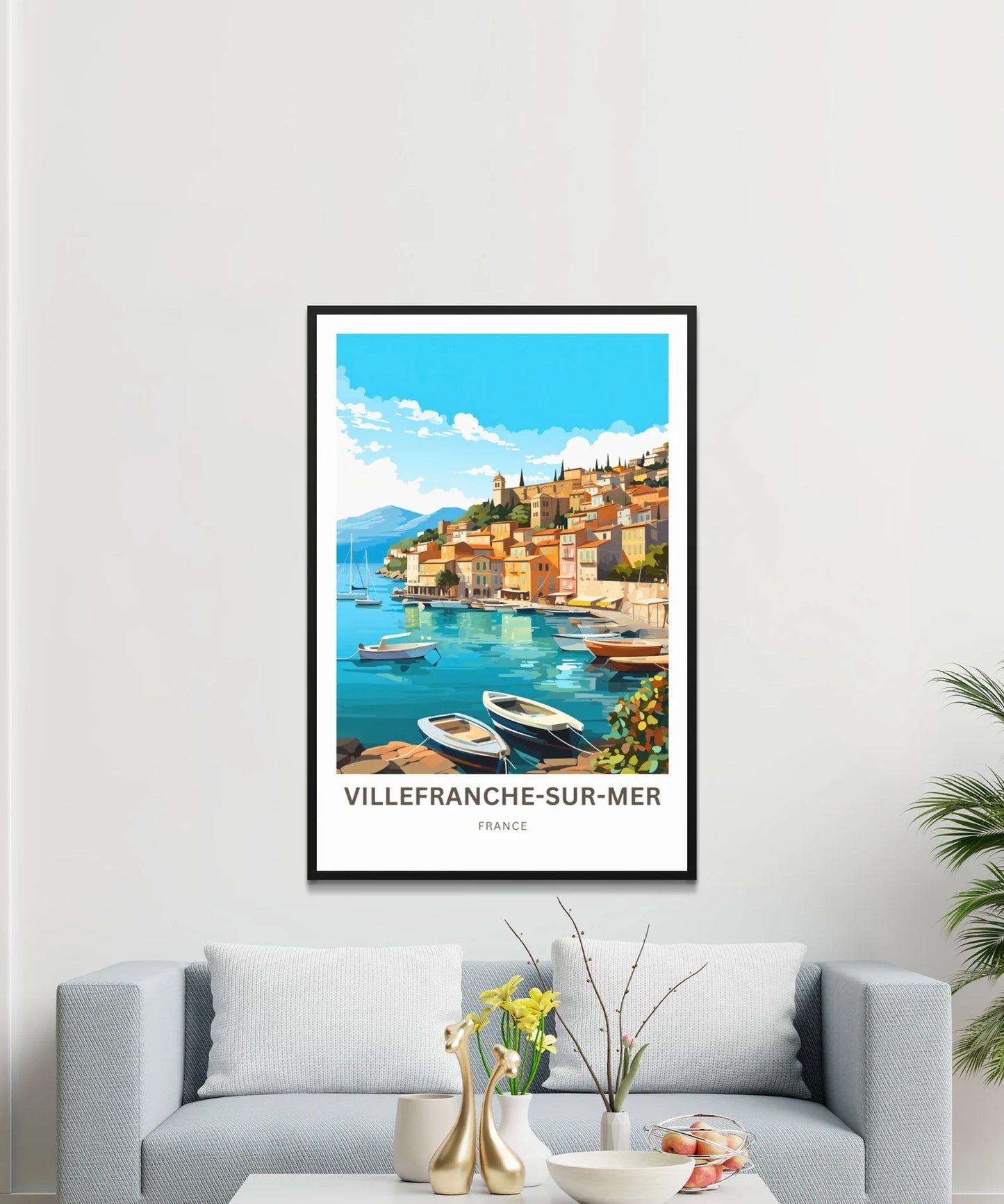 Villefranche-sur-Mer Travel Poster -  Southeastern France