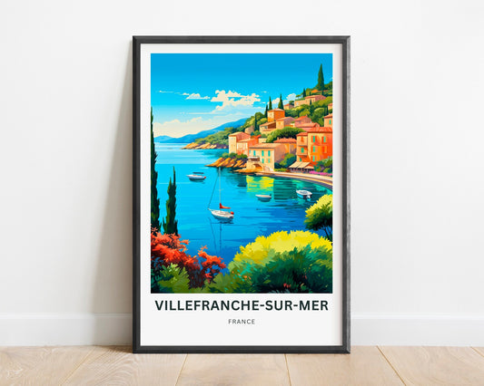 Villefranche-sur-Mer Travel Poster -  Riviera’s Hidden Gem