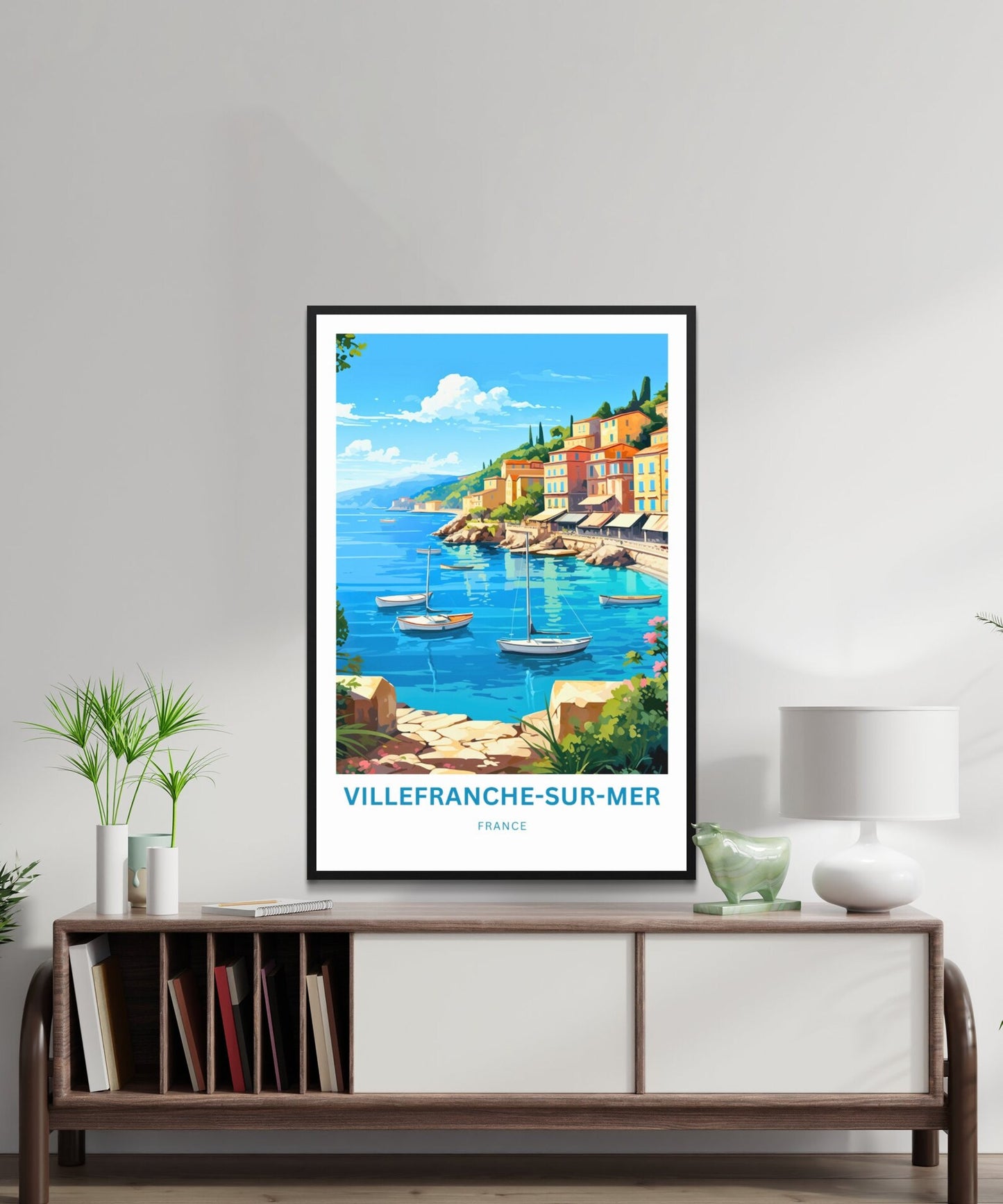 Villefranche-sur-Mer Travel Poster -  Colors of the Côte d’Azur