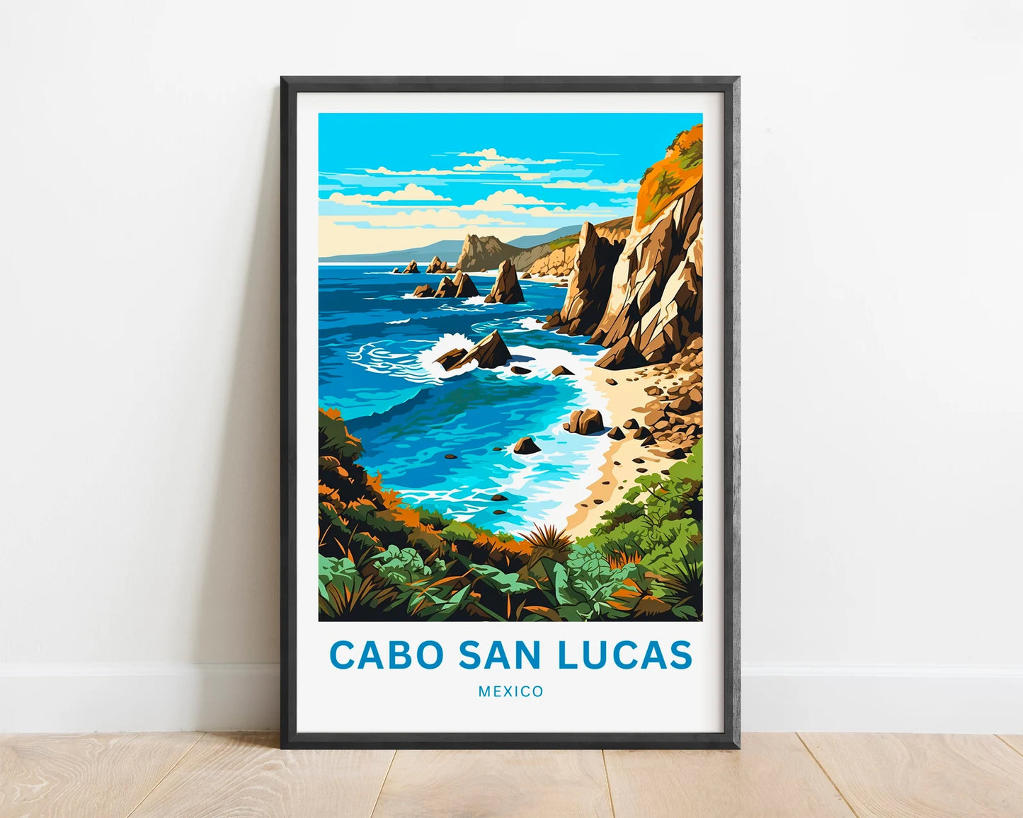 Cabo San Lucas Travel Poster- Mexico Coastal Beach