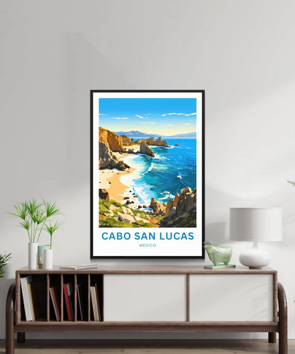 Cabo San Lucas Travel Poster- Breathtaking view of Mexico Coast