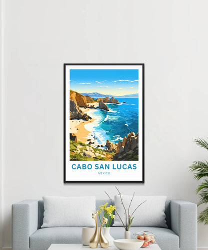 Cabo San Lucas Travel Poster- Breathtaking view of Mexico Coast