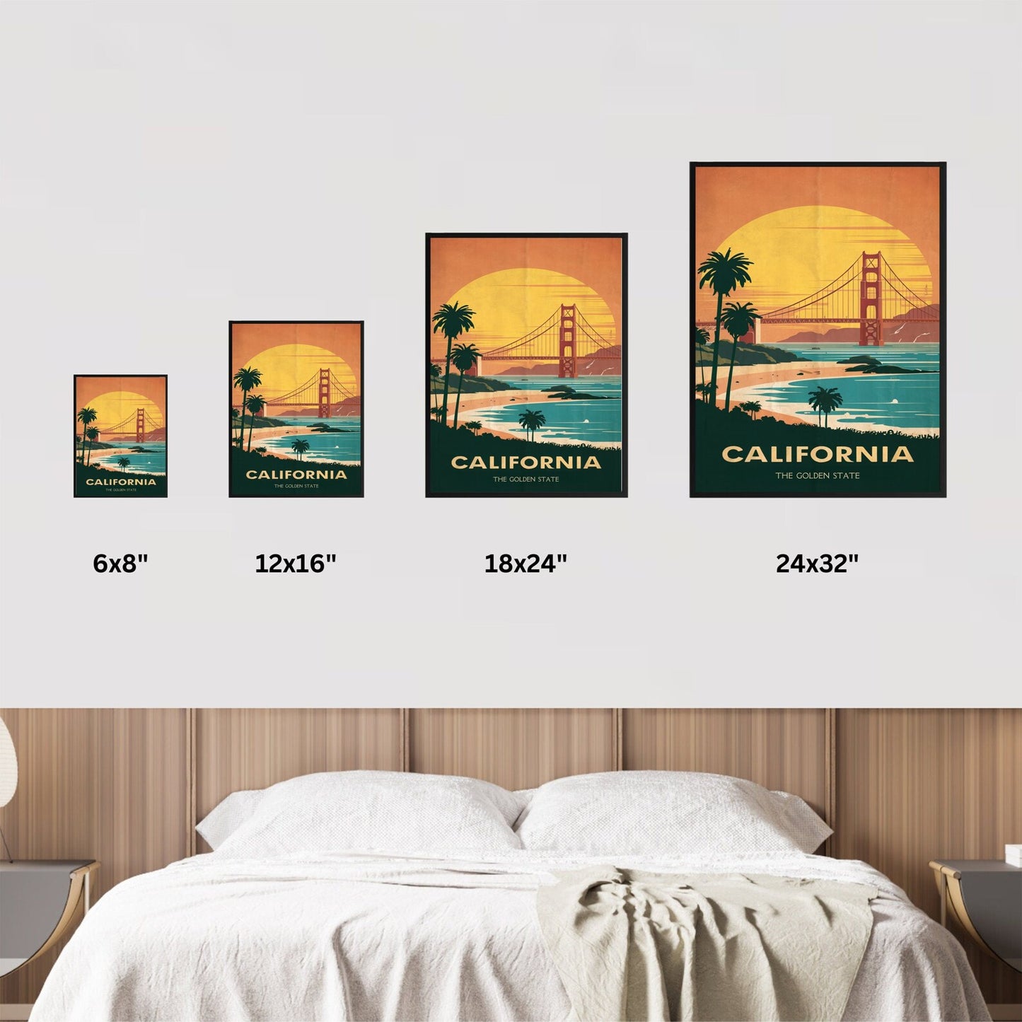 California Vintage Travel Poster - Retro California Dream