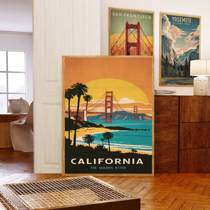 California Vintage Travel Poster - Pacific Paradise