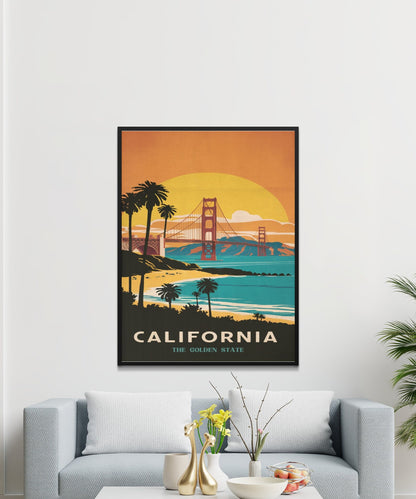 California Vintage Travel Poster - Pacific Paradise