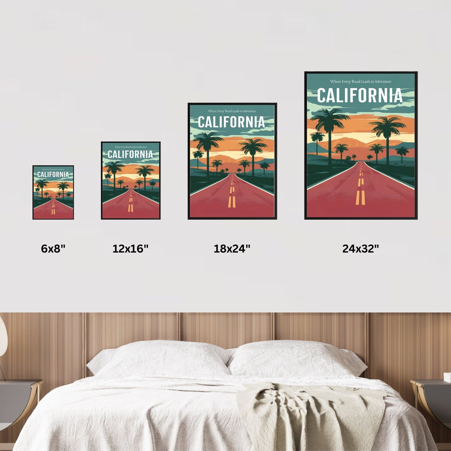 California Vintage Travel Poster - Golden State Gems