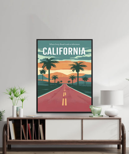 California Vintage Travel Poster - Golden State Gems