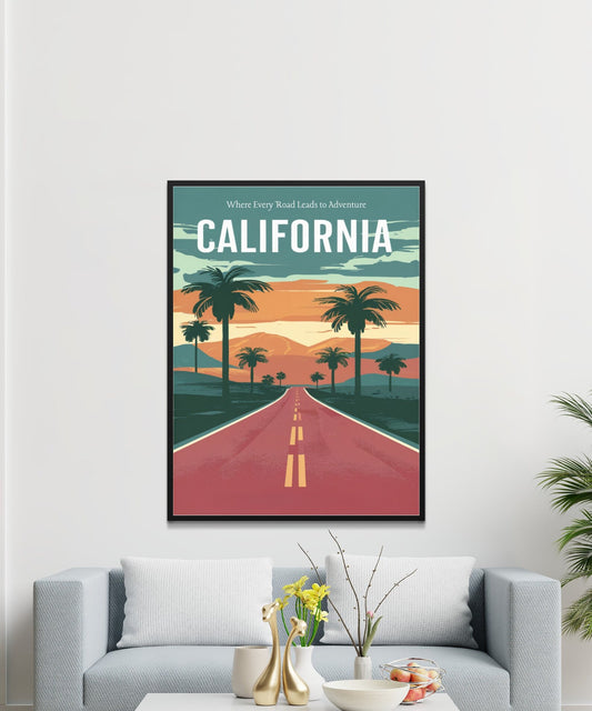 California Vintage Travel Poster - Golden State Gems