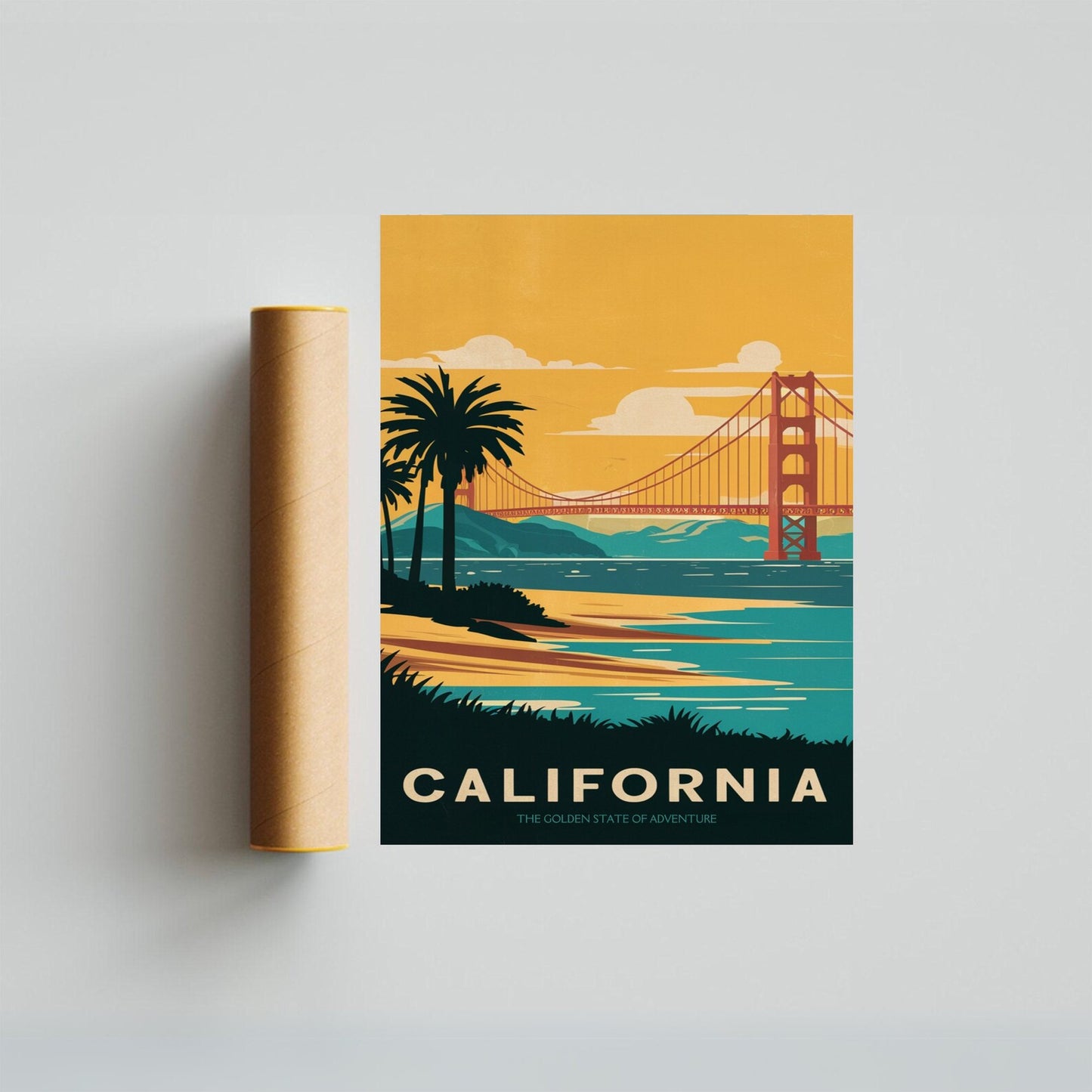 California Vintage Travel Poster