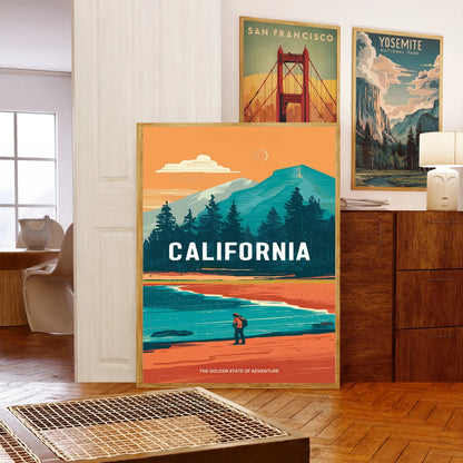 California Vintage Travel Poster - Retro Views