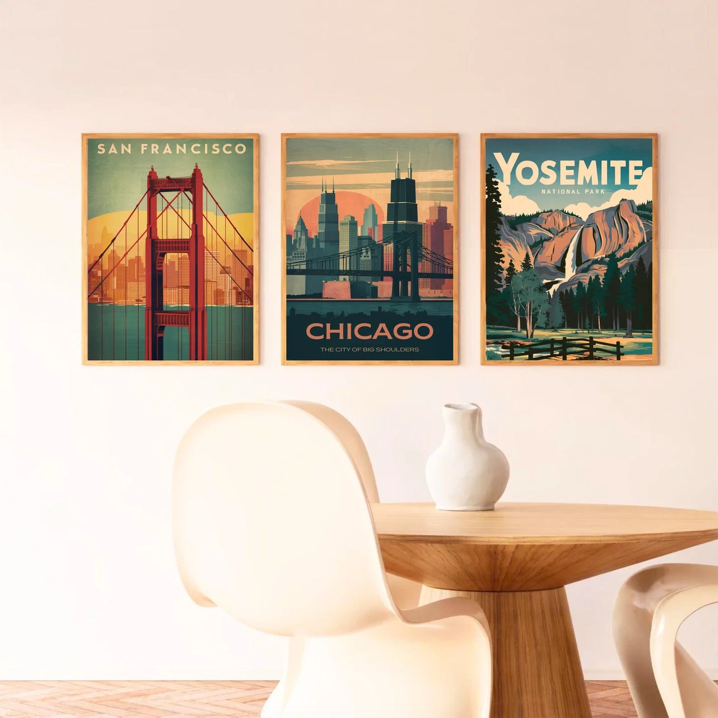 Chicago Vintage Travel Poster