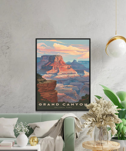 Grand Canyon Vintage Travel Poster - Majestic Natural Beauty