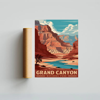 Grand Canyon Vintage Travel Poster - Natural Majesty