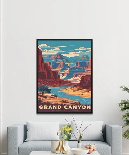 Grand Canyon Vintage Travel Poster - Iconic American Landscape