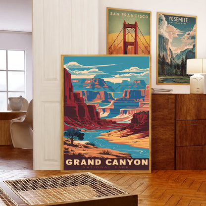 Grand Canyon Vintage Travel Poster - Iconic American Landscape