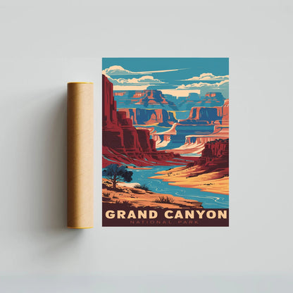 Grand Canyon Vintage Travel Poster - Iconic American Landscape