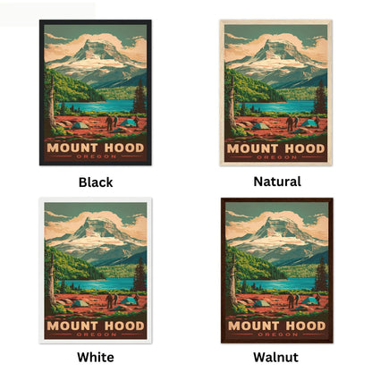 Mount Hood Vintage Travel Poster