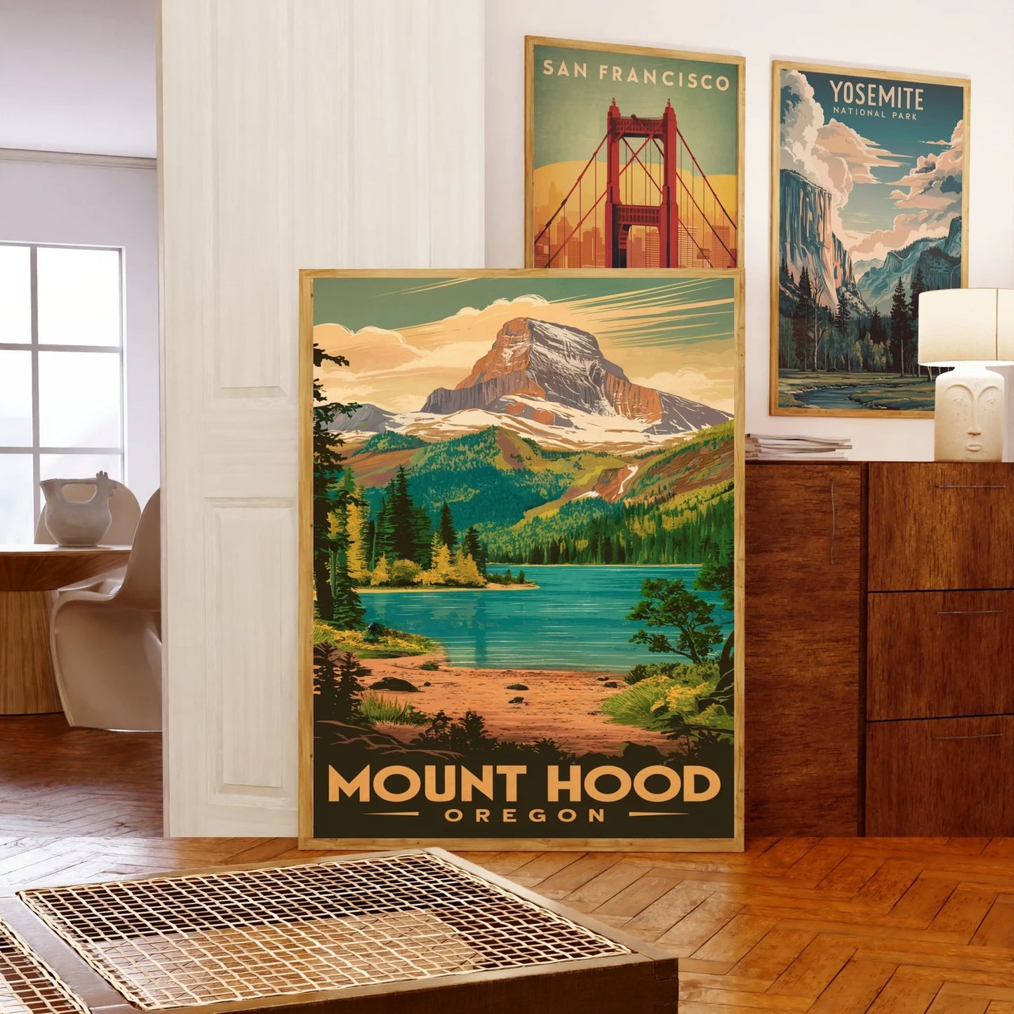 Mount Hood Vintage Travel Poster - Timeless Alpine Beauty