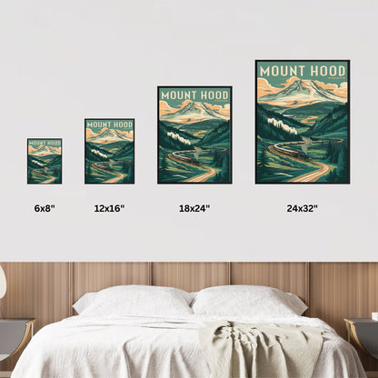 Mount Hood Vintage Travel Poster - Nostalgic Peaks