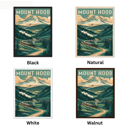 Mount Hood Vintage Travel Poster - Nostalgic Peaks