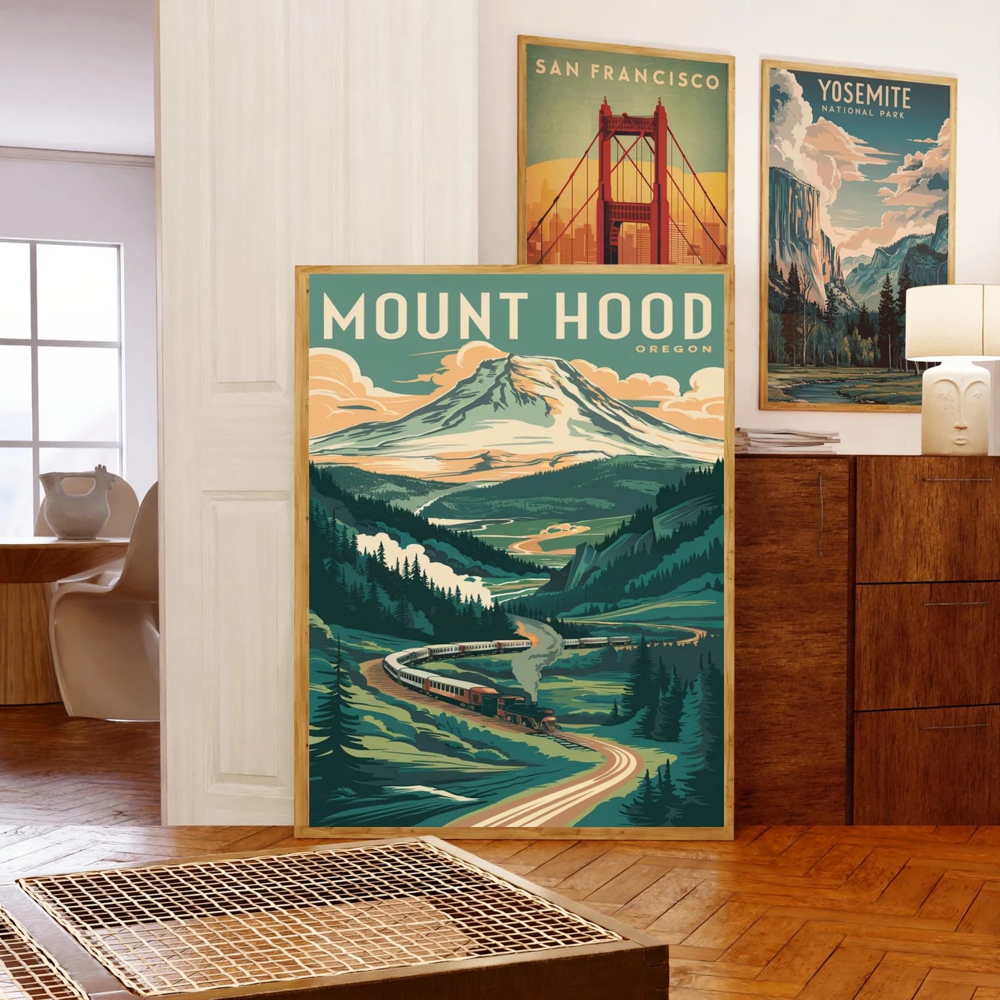 Mount Hood Vintage Travel Poster - Nostalgic Peaks