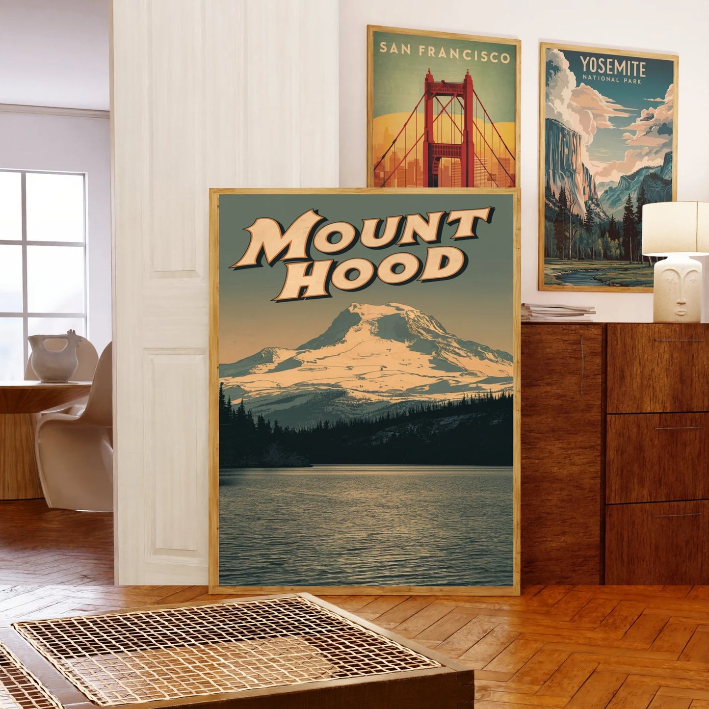 Mount Hood Vintage Travel Poster - Retro Mount Hood