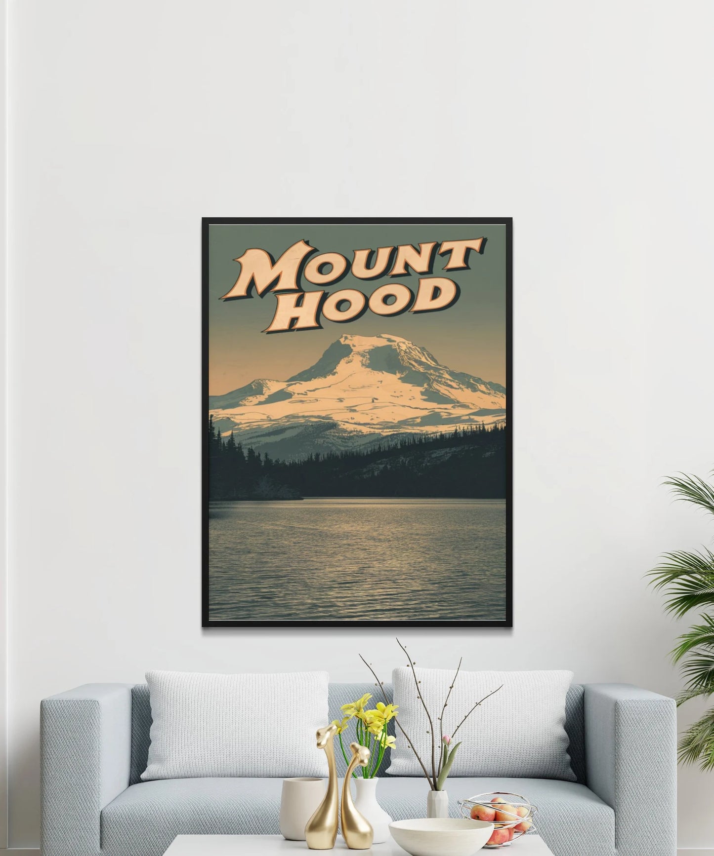 Mount Hood Vintage Travel Poster - Retro Mount Hood