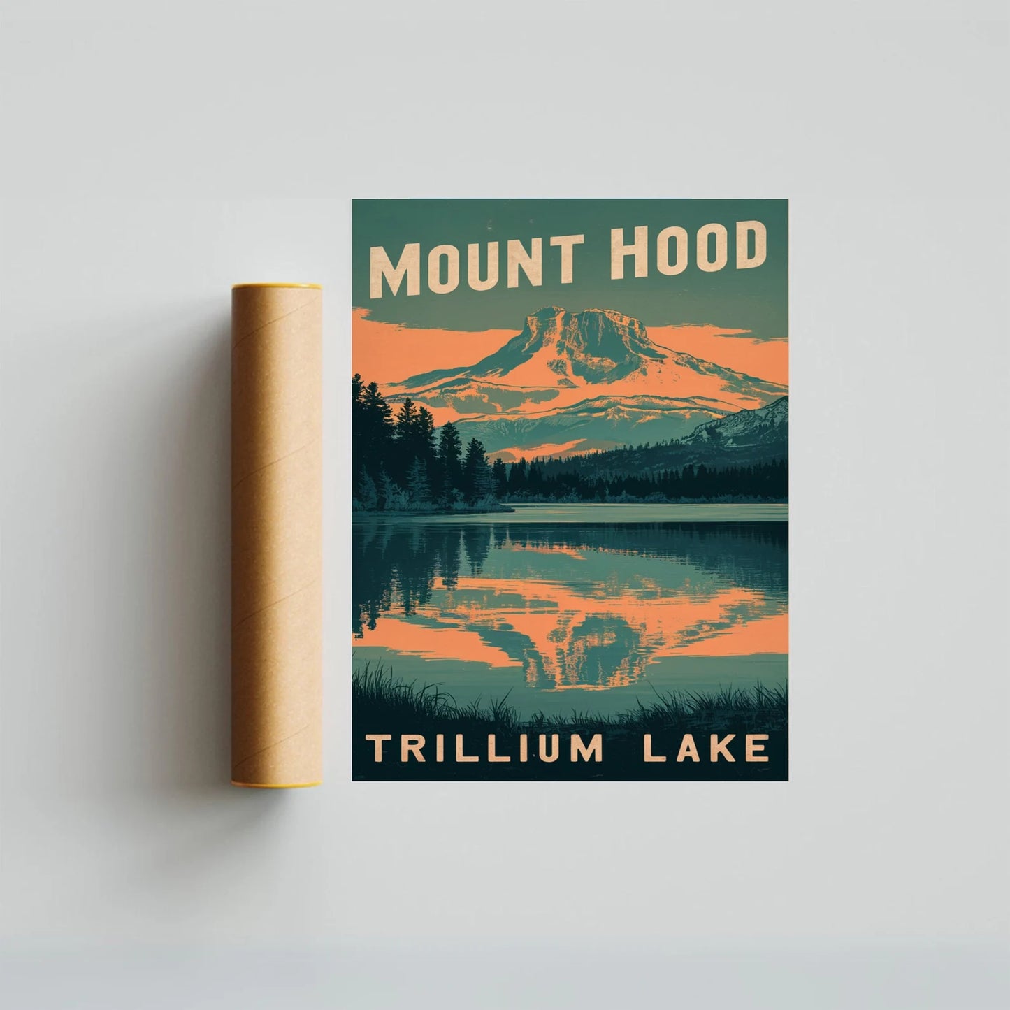 Mount Hood Vintage Travel Poster - Alpine Splendor