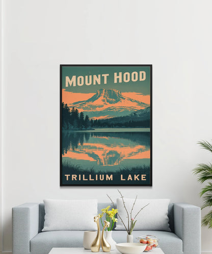 Mount Hood Vintage Travel Poster - Alpine Splendor