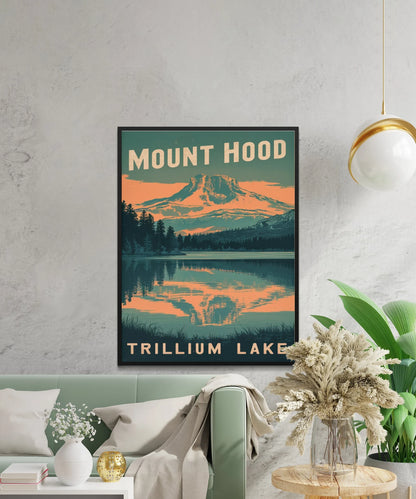 Mount Hood Vintage Travel Poster - Alpine Splendor