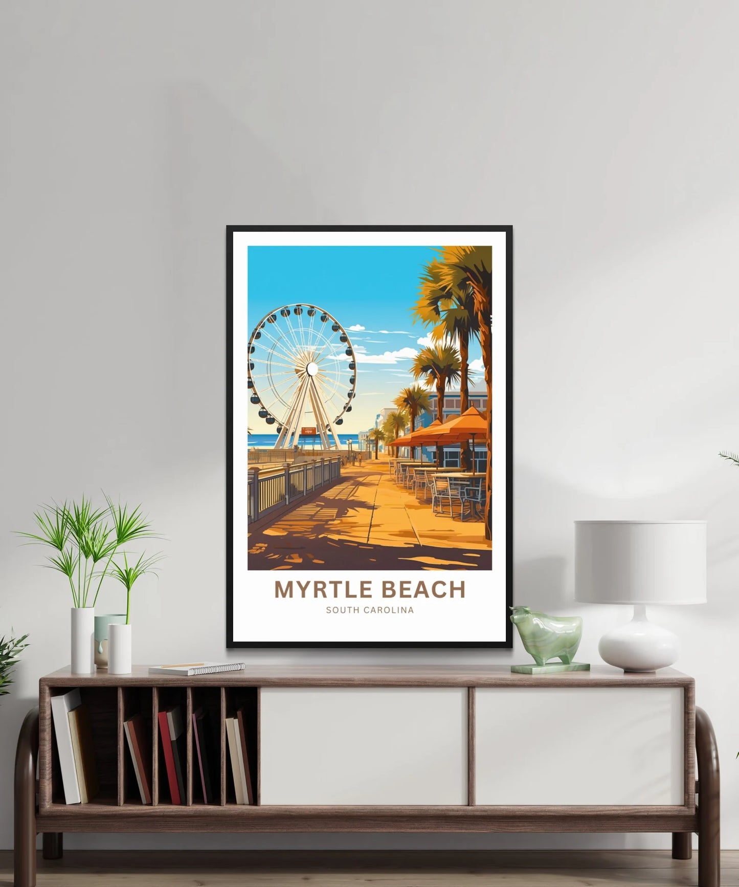 Myrtle Beach Travel Poster- Relaxing Beach Pier