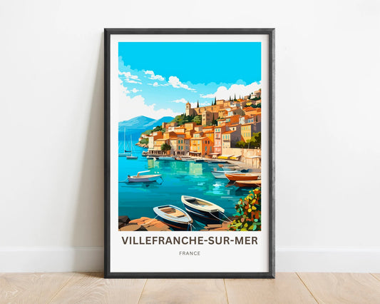 Villefranche-sur-Mer Travel Poster -  Southeastern France