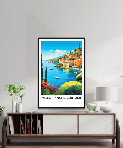 Villefranche-sur-Mer Travel Poster -  Riviera’s Hidden Gem