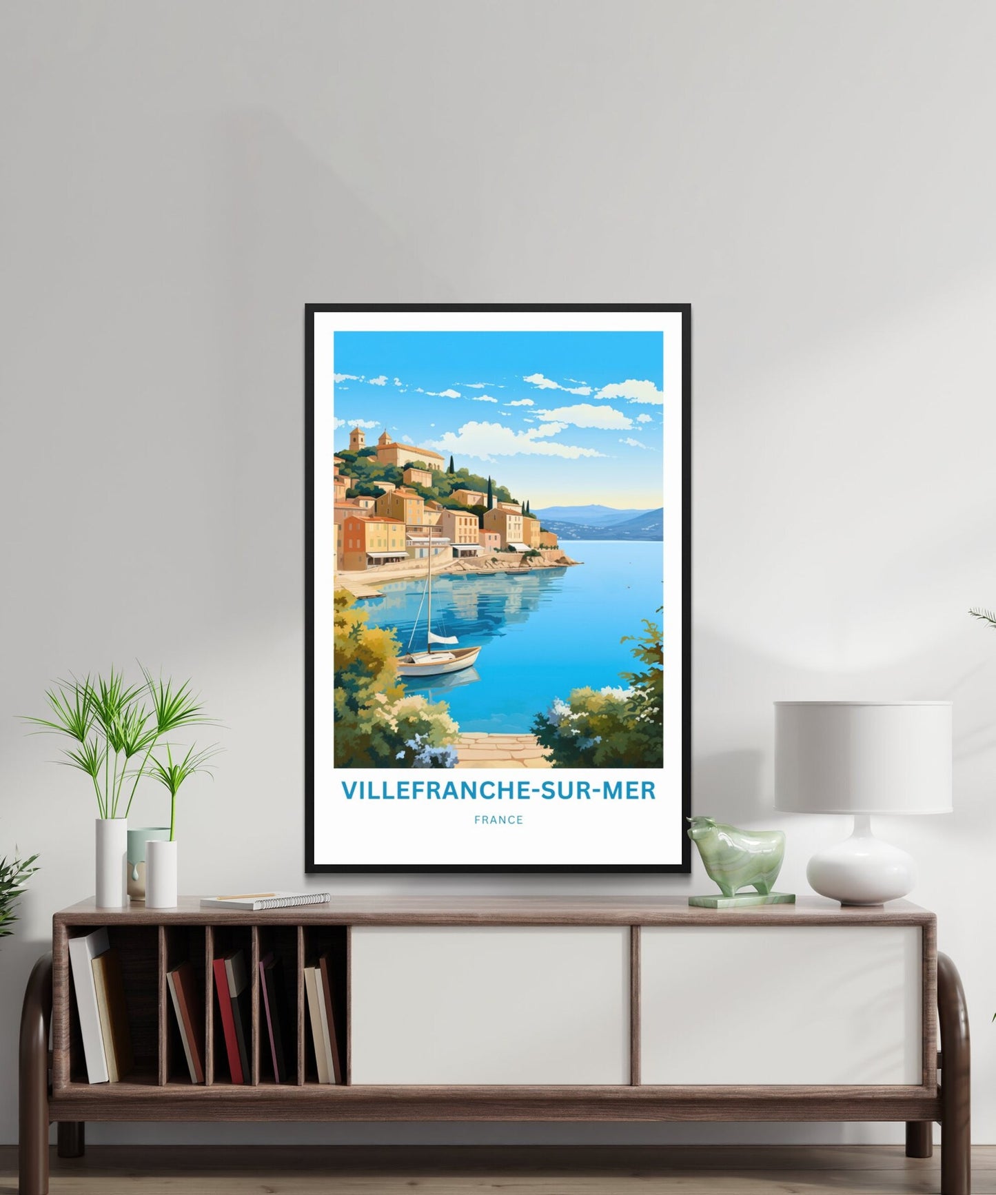 Villefranche-sur-Mer Travel Poster -  A Slice of Riviera Paradise