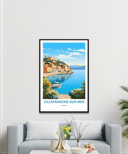 Villefranche-sur-Mer Travel Poster -  A Slice of Riviera Paradise