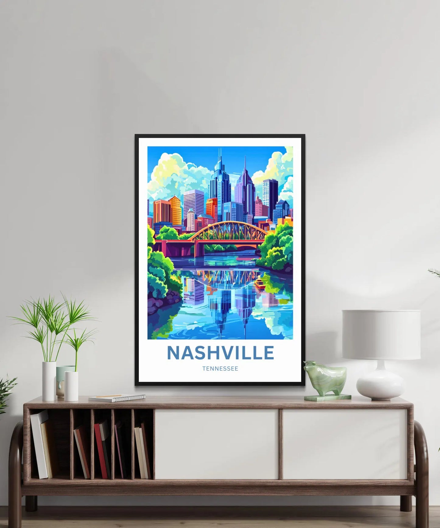 Nashville Travel Poster - Where the Music Lives