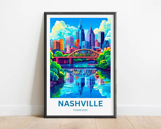 Nashville Travel Poster - Where the Music Lives