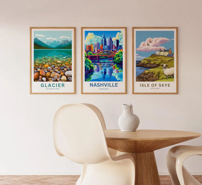 Nashville Travel Poster - Where the Music Lives