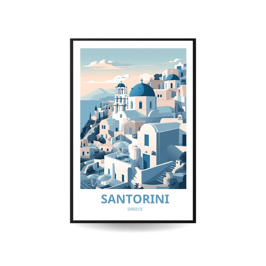 Santorini Travel Poster