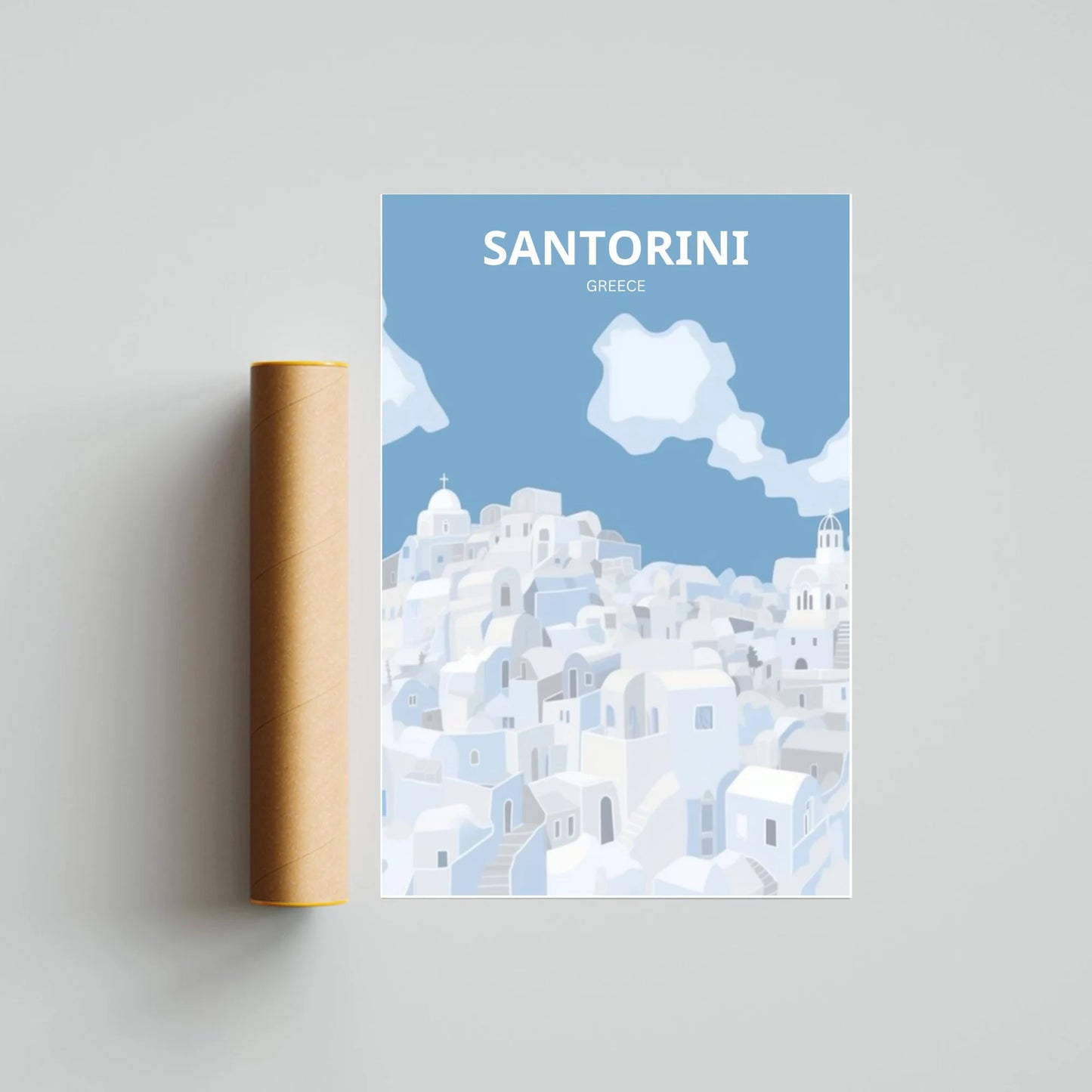 Santorini Travel Poster