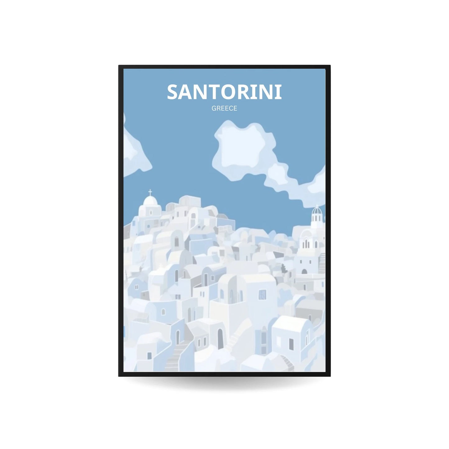 Santorini Travel Poster