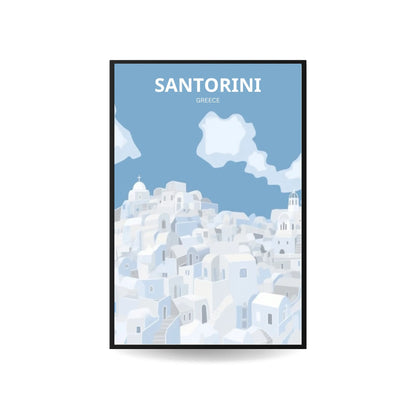 Santorini Travel Poster