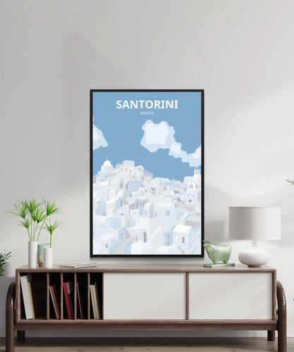 Santorini Travel Poster