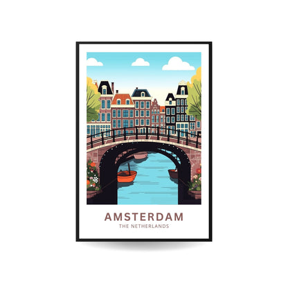 Amsterdam Travel Poster