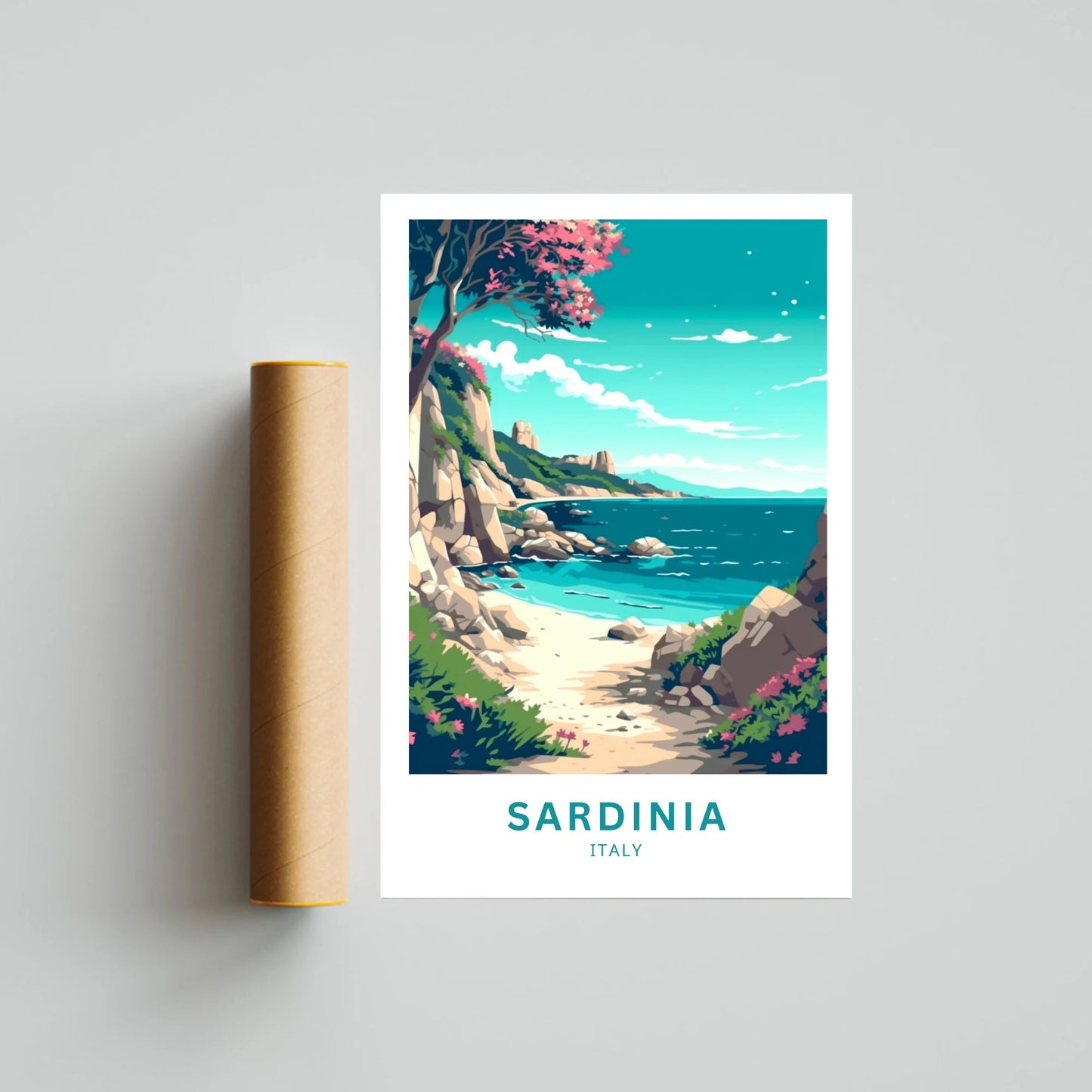 Sardinia Travel Poster