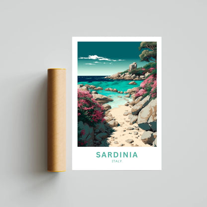 Sardinia Travel Poster