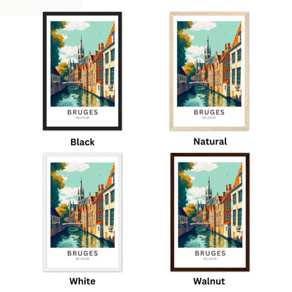 Bruges Belgium Travel Poster