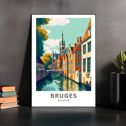 Bruges Belgium Travel Poster