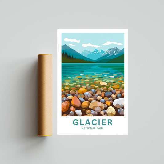 Glacier National Park Travel Poster