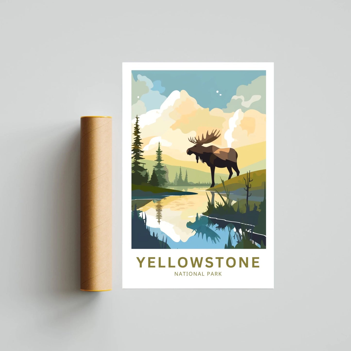 Yellowstone National Park  Travel Poster